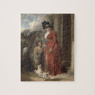 De deur van het vierkant, c.1790 (olie op het canv legpuzzel