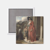 De deur van het vierkant, c.1790 (olie op het canv magneet (Voorkant / Achterkant)