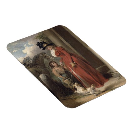 De deur van het vierkant, c.1790 (olie op het canv magneet (Rechterzijde)