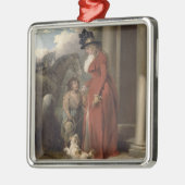 De deur van het vierkant, c.1790 (olie op het canv metalen ornament (Links)