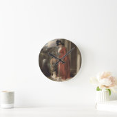 De deur van het vierkant, c.1790 (olie op het canv ronde klok (Huis)