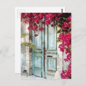 De deur voor de katoendeur briefkaart (Voorkant / Achterkant)