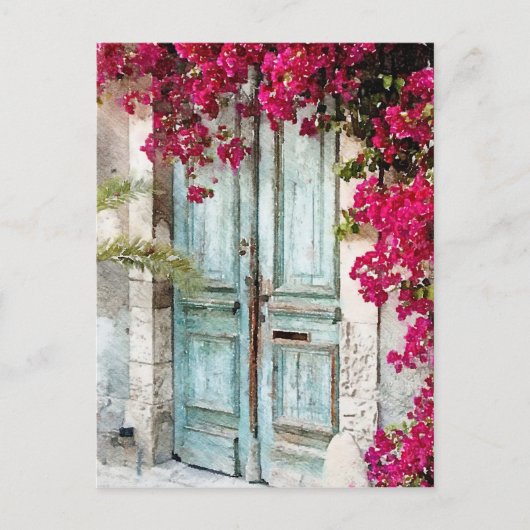 De deur voor de katoendeur briefkaart (Voorkant)