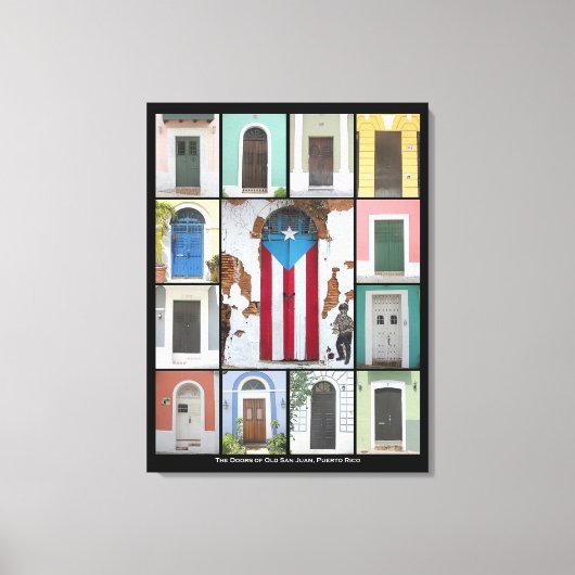De deuren van het oude San Juan 2 Canvas Afdruk (Voorkant)