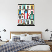 De deuren van het oude San Juan 2 Canvas Afdruk (Insitu (Slaapkamer))