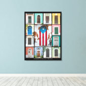 De deuren van het oude San Juan 2 Canvas Afdruk (Insitu (Houten vloer))