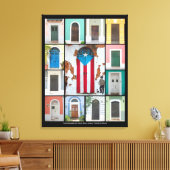 De deuren van het oude San Juan 2 Canvas Afdruk (Insitu (Woonkamer))