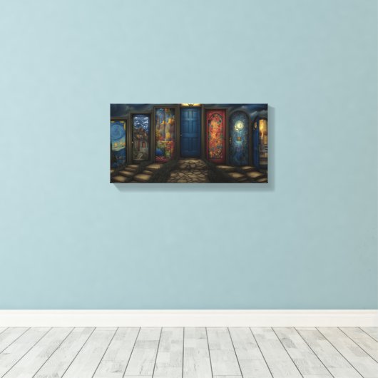 De deuren van perceptie Stretched Canvas (Insitu (Houten vloer))