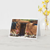 De Deuropening van Fe van de kerstman Kaart (Gele Bloem)