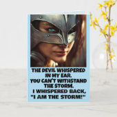 DE DEVIL DIE IN MIJN KERK WORDT GEWIST - WENSKAART KAART (Gele Bloem)