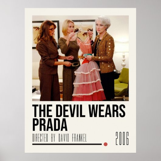 De Devil draagt de film Prada Poster (Voorkant)
