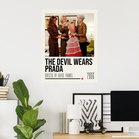 De Devil draagt de film Prada Poster (Thuiskantoor)
