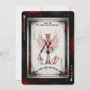 De Devil Joker Halloween-spelkaart Kaart