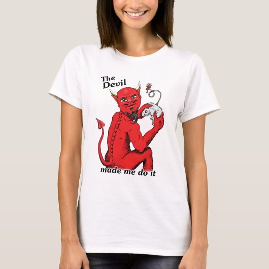 DE DEVIL MAAKTE ME HET TE DOEN T-SHIRT (Voorkant)