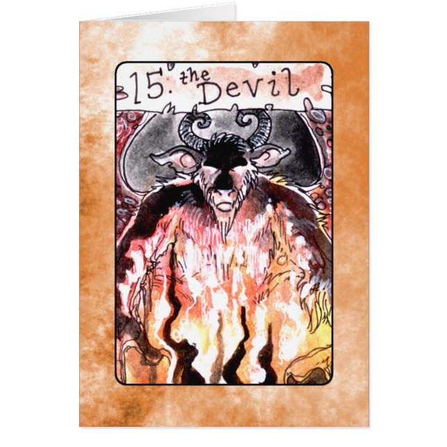 De Devil Tarot-kaart (Voorkant)