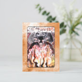 De Devil Tarot-kaart Briefkaart (Staand voorkant)