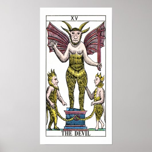De Devil Tarot-kaart Poster (Voorkant)