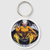 De Devil Tarot-kaart Sleutelhanger (Voorkant)