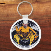 De Devil Tarot-kaart Sleutelhanger (Voorkant)