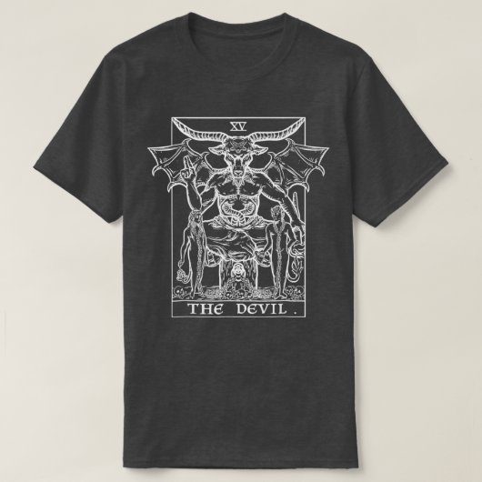 De Devil Tarot-kaart T-shirt (Design voorkant)