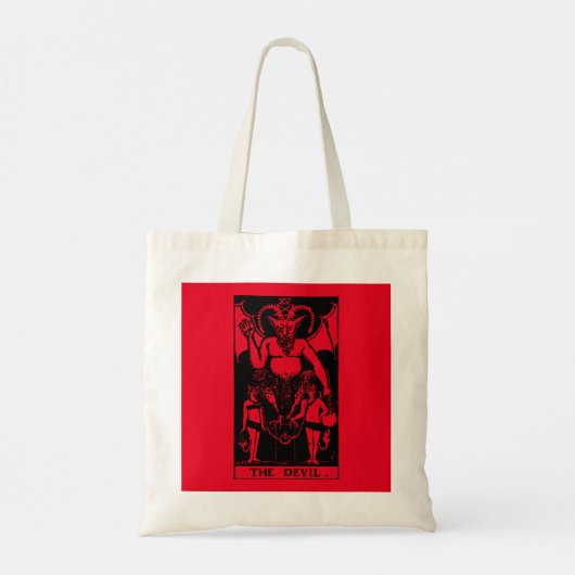 De Devil Tarot-kaart Tote Bag (Achterkant)