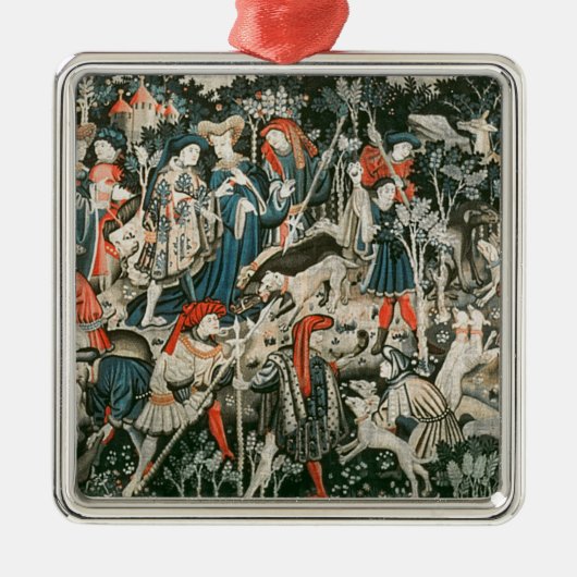 De Devonshire Hunting Tapestries Metalen Ornament (Voorkant)