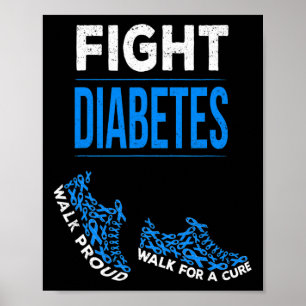 De Diabetes van de strijd lopen voor een Kure Bewu Poster
