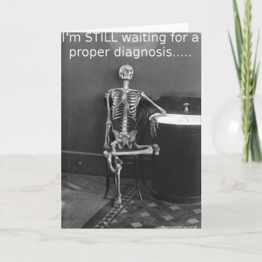 de DIAGNOSE van de groetenkaart MENIERE Kaart (Voorkant)