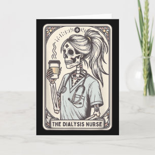 De Dialyse Verpleegster Halloween Skelet Verpleegs Kaart