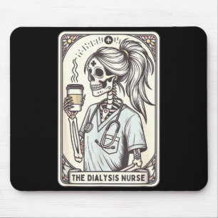 De dialyse verpleegster halloween skelet verpleegs muismat
