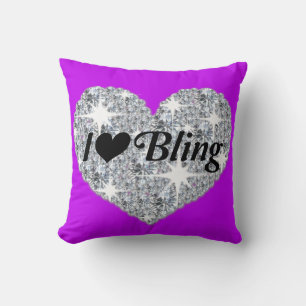 De diamanthart i van Faux liefde die violet Kussen