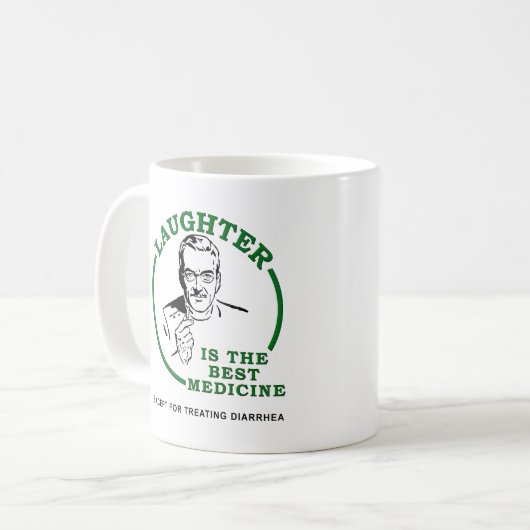 De Diarree Medicine Funny Mug lachen Koffiemok (Voorkant links)