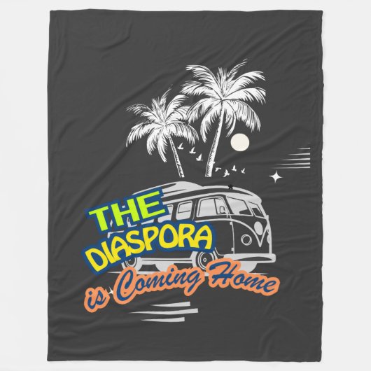 De diaspora komt thuis } fleece deken (Voorkant)