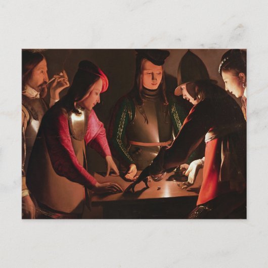 De Dice-spelers Briefkaart (Voorkant)