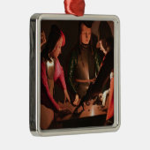 De Dice-spelers Metalen Ornament (Rechts)