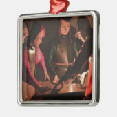 De Dice-spelers Metalen Ornament (Links)