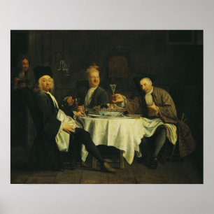 De dichter Alexis Piron aan de tafel Poster