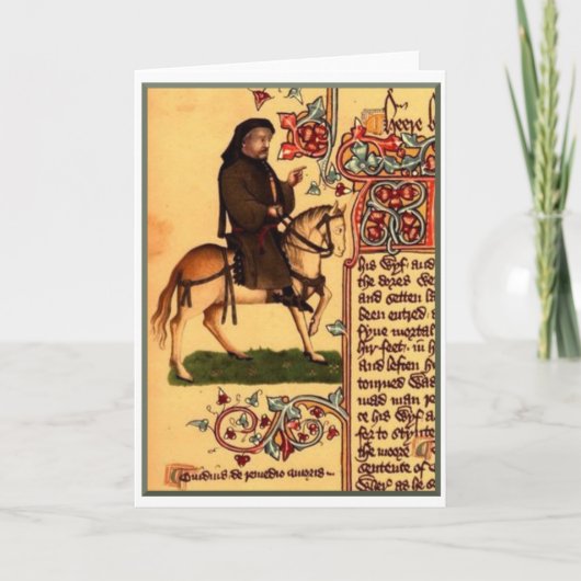 De dichter Chaucer, Ellesmere Manuscript, circa Kaart (Voorkant)