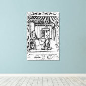 De dichter George Gascoigne Canvas Afdruk (Insitu (Houten vloer))