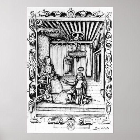 De dichter George Gascoigne Poster (Voorkant)