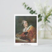 De dichter Jean-Honore Fragonard Briefkaart (Staand voorkant)