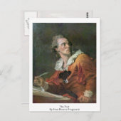 De dichter Jean-Honore Fragonard Briefkaart (Voorkant / Achterkant)