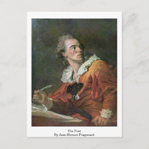 De dichter Jean-Honore Fragonard Briefkaart