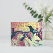 De dichter slaapt Raven horloges Briefkaart (Staand voorkant)