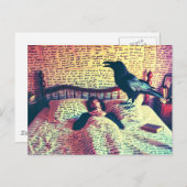 De dichter slaapt Raven horloges Briefkaart (Voorkant / Achterkant)