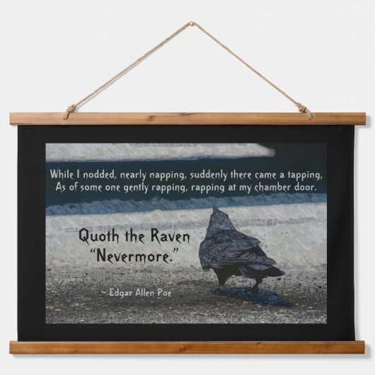 De dichter van Raven Edgar Allen Hangend Wandkleed (Voorkant)