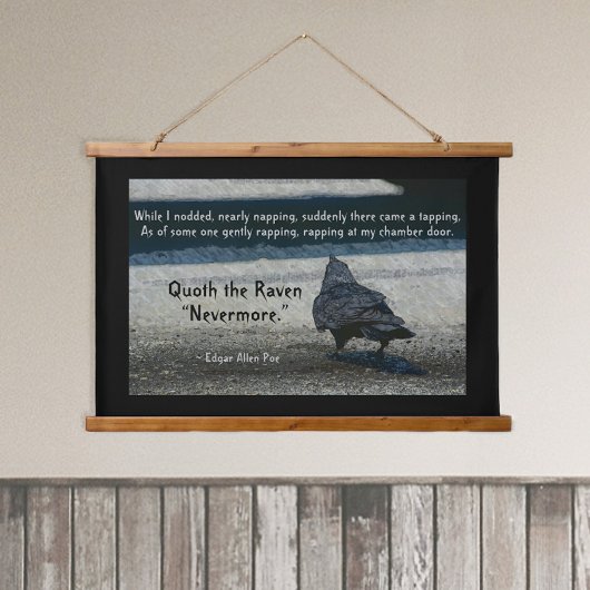 De dichter van Raven Edgar Allen Hangend Wandkleed