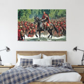 "De Die is Cast: Caesar's Rubicon Challenge" Canvas Afdruk (Insitu (Slaapkamer))