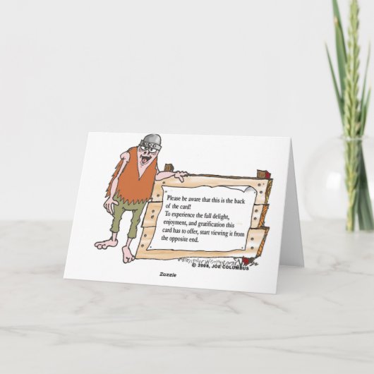 DE DIEF VAN DE KERSTMAN FEESTDAGEN KAART (Achterkant)