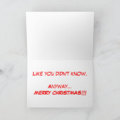 DE DIEF VAN DE KERSTMAN FEESTDAGEN KAART (Binnen)